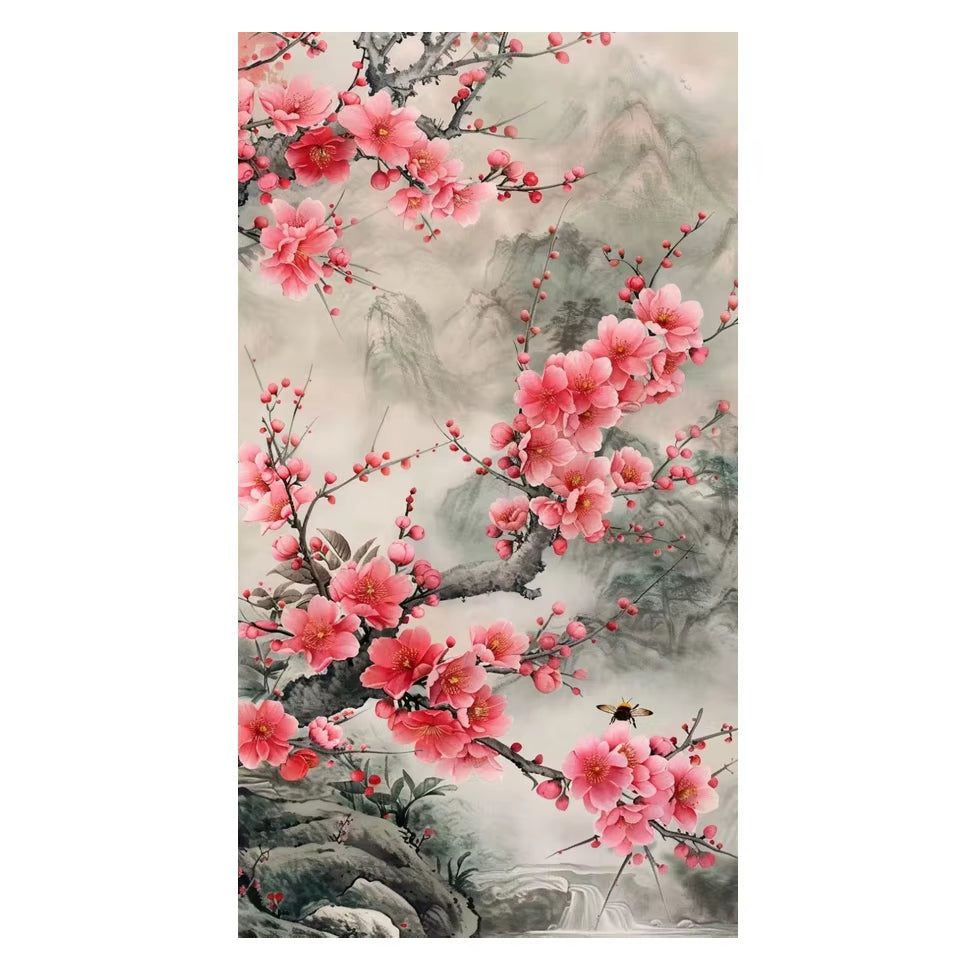 Diy Diamond Painting Large Size Sakura Valley Scenery Full Rhinestones Mosaic Embroidery Sale Cross Stitch Kits Home Wall Decor