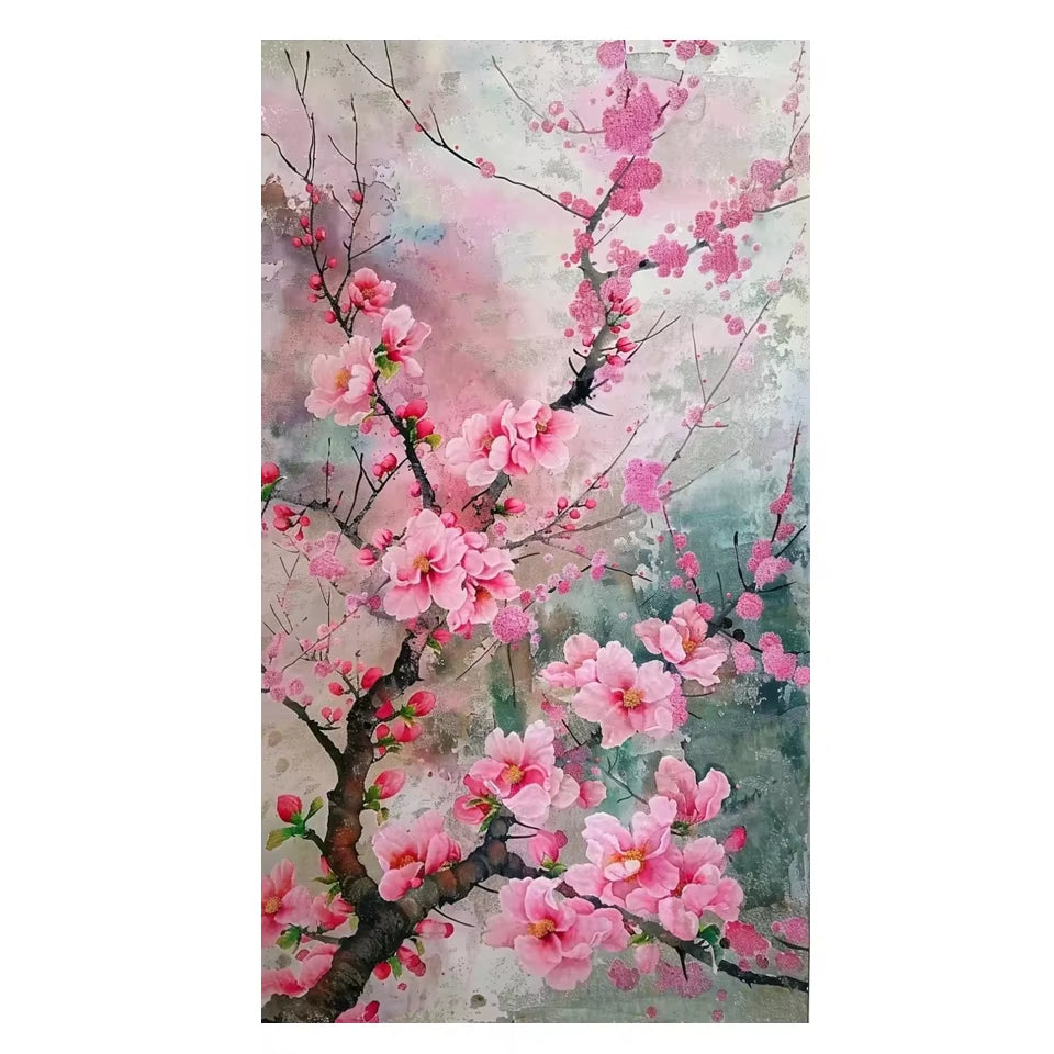 Diy Diamond Painting Large Size Sakura Valley Scenery Full Rhinestones Mosaic Embroidery Sale Cross Stitch Kits Home Wall Decor