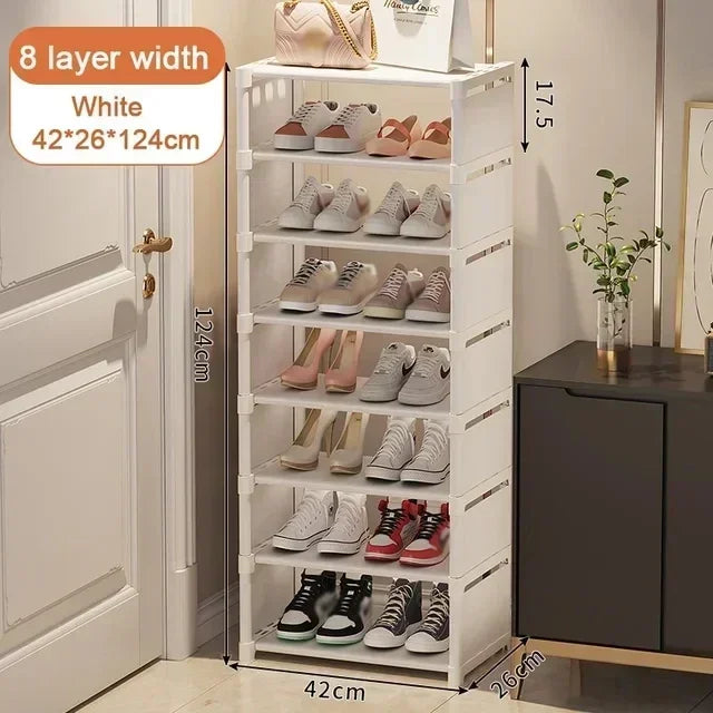 Multiple Layers Shoe Organizer Shoe Rack Organizer Space Saving Rack For Wall Corner Stackable Shelf Adjustable Saving Cabinet