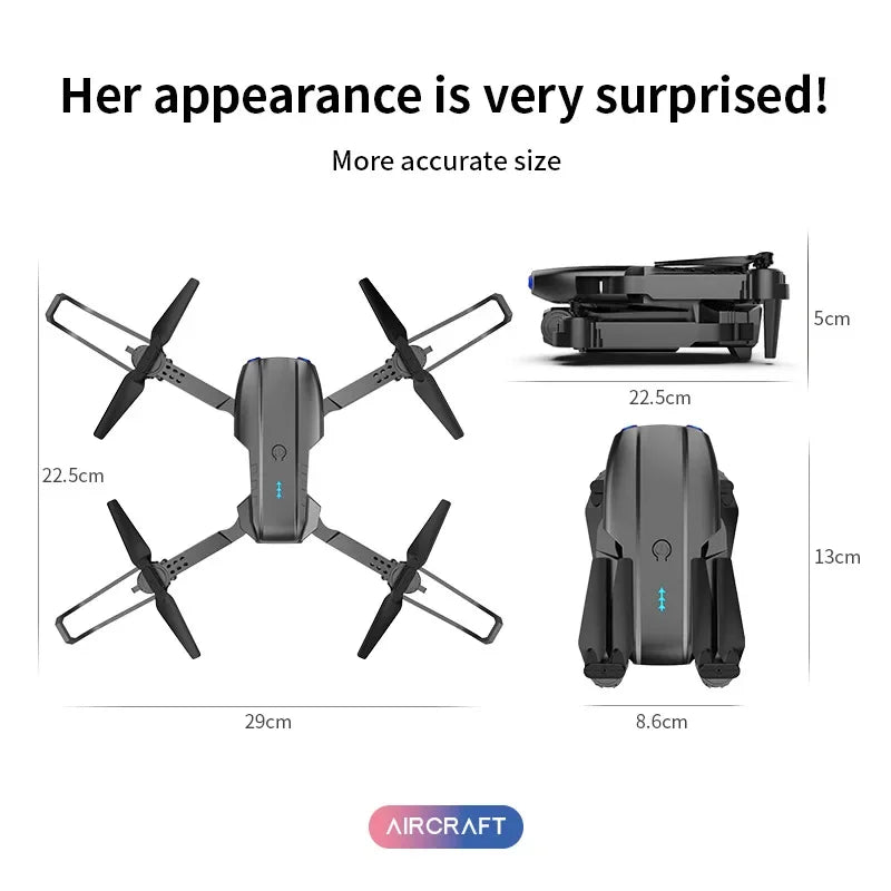 QJ E99 K3 Pro HD 4k Drone Dual Camera High Hold Mode Foldable Mini WIFI Aerial Photography RC Quadcopter Toys Helicopter Dron