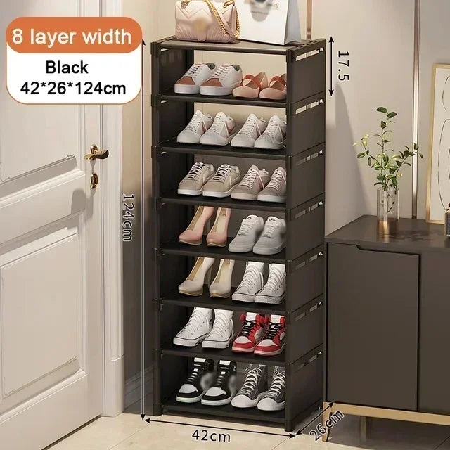 Multiple Layers Shoe Organizer Shoe Rack Organizer Space Saving Rack For Wall Corner Stackable Shelf Adjustable Saving Cabinet