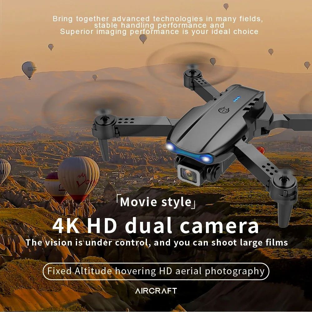 QJ E99 K3 Pro HD 4k Drone Dual Camera High Hold Mode Foldable Mini WIFI Aerial Photography RC Quadcopter Toys Helicopter Dron