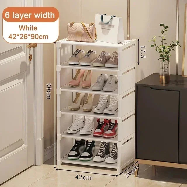 Multiple Layers Shoe Organizer Shoe Rack Organizer Space Saving Rack For Wall Corner Stackable Shelf Adjustable Saving Cabinet