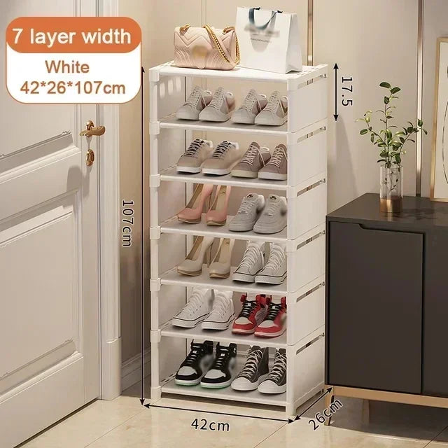 Multiple Layers Shoe Organizer Shoe Rack Organizer Space Saving Rack For Wall Corner Stackable Shelf Adjustable Saving Cabinet